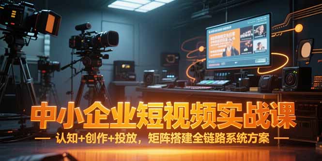 中小企业短视频实战课，认知+创作+投放，矩阵搭建全链路系统方案-仙女副业网