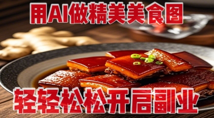 用AI做精美美食图，无需专业设备拍摄，轻轻松松开启副业-仙女副业网