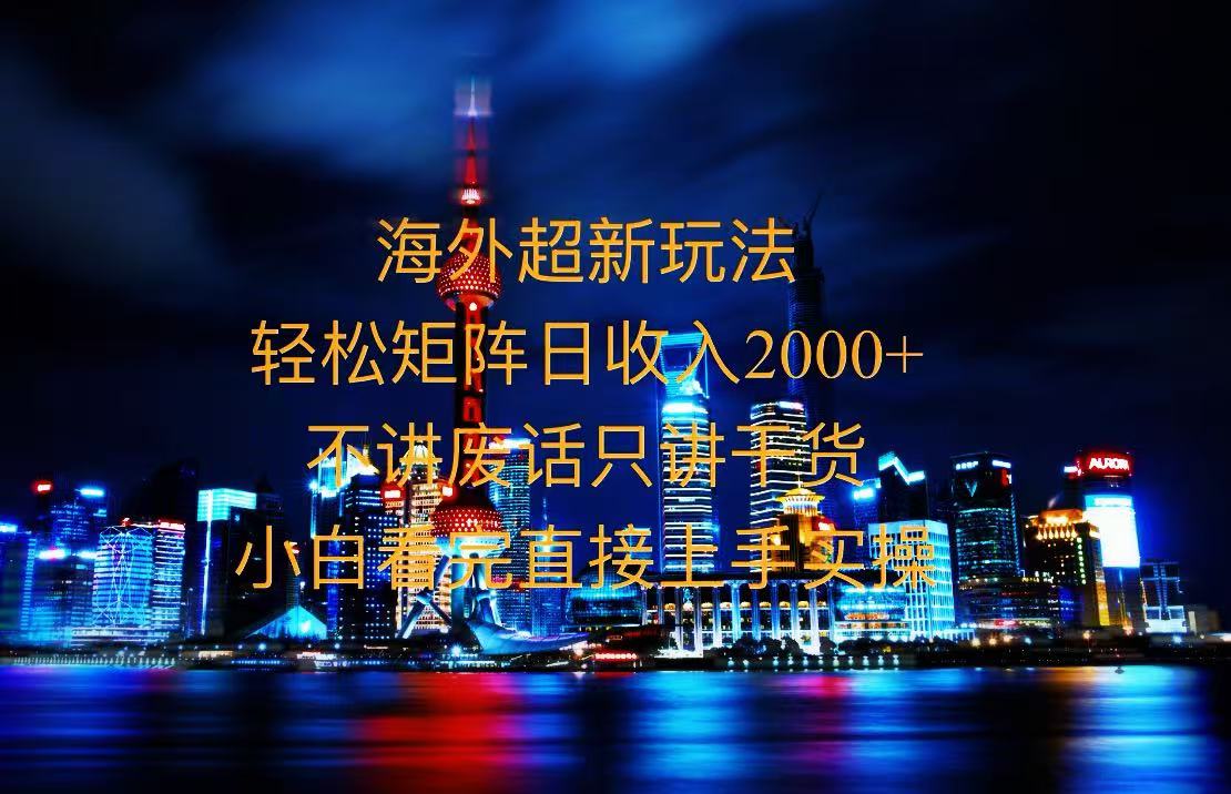2025全新海外暴力玩法，操作简单，小白轻松上手-仙女副业网