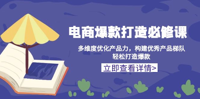 电商爆款打造必修课：多维度优化产品力，构建优秀产品梯队，轻松打造爆款-仙女副业网