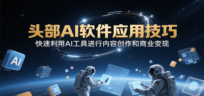 头部AI软件应用技巧，快速利用AI工具进行内容创作和商业变现-仙女副业网