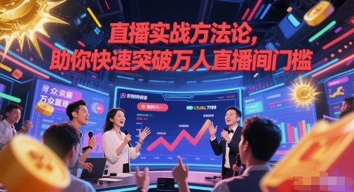 直播实战方法论，助你快速突破万人直播间门槛-仙女副业网