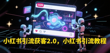 小红书引流获客2.0，小红书引流教程-仙女副业网