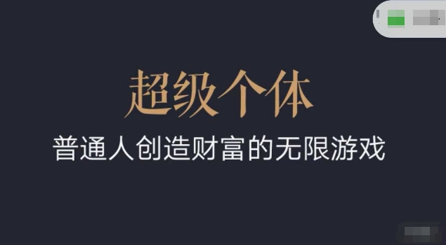 超级个体2024-2025翻盘指南，普通人创造财富的无限游戏-仙女副业网