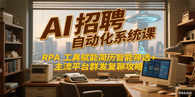 AI招聘自动化系统课，RPA工具赋能简历智能筛选+主流平台群发复聊全攻略-仙女副业网