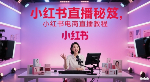 小红书直播秘笈，小红书电商直播教程-仙女副业网
