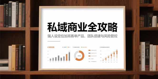 私域商业全攻略，强人设定位加高客单产品，团队搭建与风险管控-仙女副业网