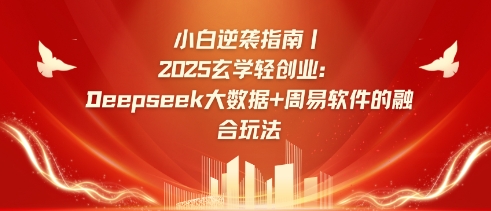 小白逆袭指南，2025玄学轻创业：Deepseek大数据+周易算法的融合玩法-仙女副业网