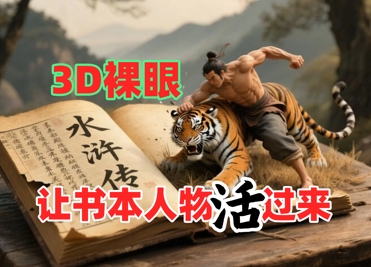 书本人物裸眼3D视频，新的玩法，流量超猛，保姆级教程-仙女副业网
