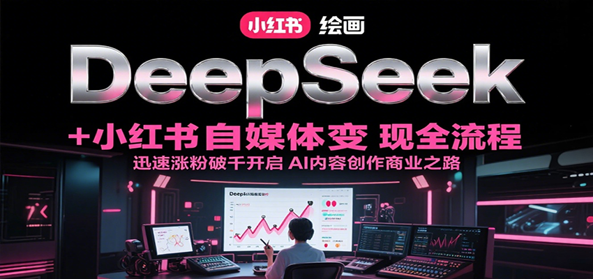 DeepSeek绘画+小红书自媒体变现全流程，迅速涨粉破千开启AI内容创作商业之路-仙女副业网