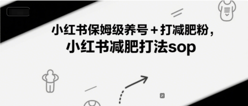 小红书保姆级养号+打减肥粉，小红书减肥打法sop-仙女副业网