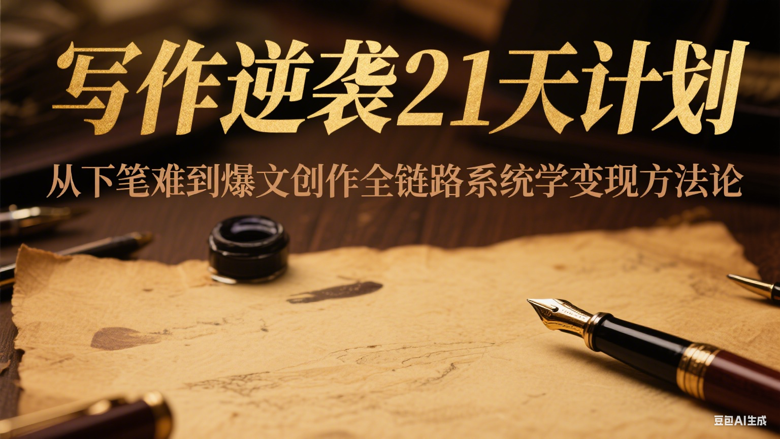写作逆袭21天计划：从下笔难到爆文创作全链路系统学变现方法论-仙女副业网