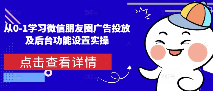 从0-1学习微信朋友圈广告投放及后台功能设置实操-仙女副业网