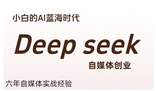 普通人利用Deepseek自媒体创业，零基础友好，小白的AI蓝海时代-仙女副业网