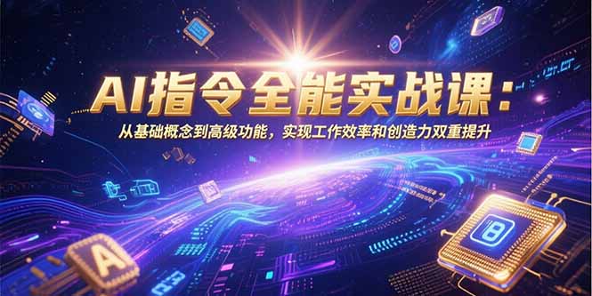 AI指令全能实战课：从基础概念到高级功能，实现工作效率和创造力双重提升-仙女副业网