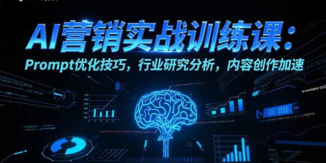 AI营销实战训练课：Prompt优化技巧，行业研究分析，内容创作加速-仙女副业网