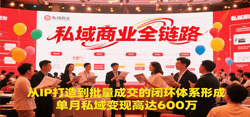 私域商业全链路，从IP打造到批量成交的闭环体系形成，单月私域变现600万-仙女副业网