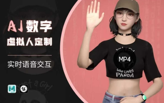 Ai数字人虚拟(智能体)实时语音交互特训营，​自行定制超写实角色AI数字人交互技术-仙女副业网