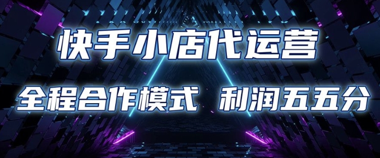 快手小店代运营 限时托管计划 合作模式 利润五五分成【揭秘】-仙女副业网