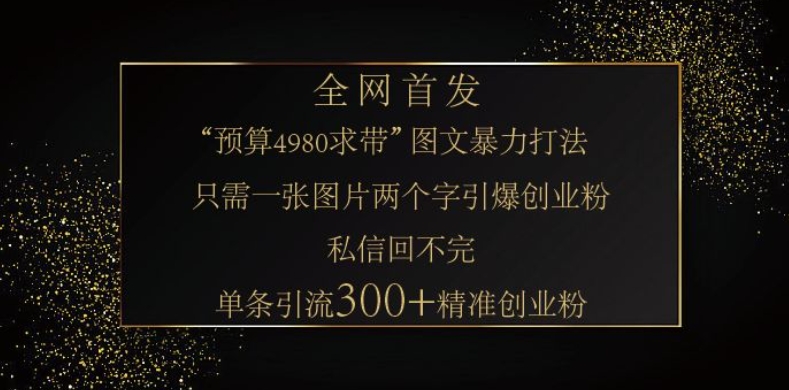 小红书神奇图片引流法，只需一张图，就能单条笔记凭借此方法，轻松引流 300 + 精准创业粉-仙女副业网