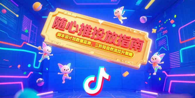随心推投放指南，脚本设计加数据监测，三阶段自然流拉升策略-仙女副业网