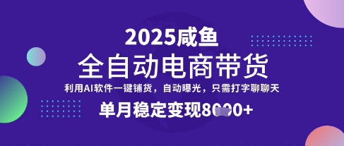 全网首发【闲鱼全自动电商带货】三年磨一剑，一朝露锋芒，单月稳定变现8k+【揭秘】-仙女副业网