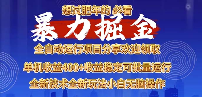 2025暴力掘金项目，想过肥年必看！-仙女副业网