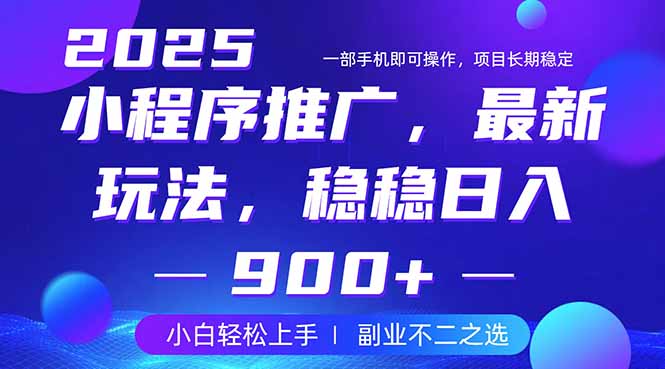 25年小程序掘金最新玩法，稳稳日入900+，副业兼职的不二之选-仙女副业网