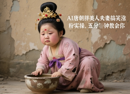 AI唐朝胖美人夫妻搞笑涨粉实操，五分钟教会你-仙女副业网