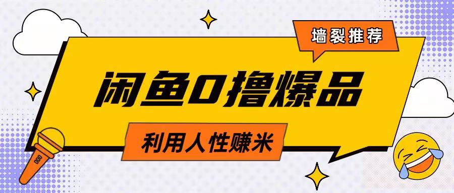 咸鱼0撸玩法利用人性售卖商品达到日挣2张的效果-仙女副业网