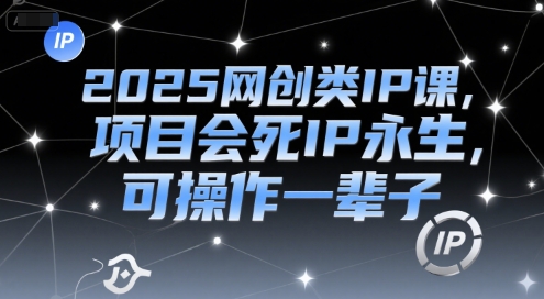 2025网创类IP课，项目会死IP永生，可操作一辈子-仙女副业网