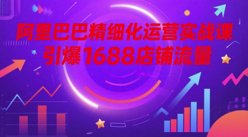 阿里巴巴精细化运营实战课，引爆1688店铺流量-仙女副业网