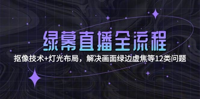 绿幕直播全流程：抠像技术+灯光布局，解决画面绿边虚焦等12类问题-仙女副业网
