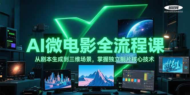 AI微电影全流程课，从剧本生成到三维场景，掌握独立制片核心技术-仙女副业网