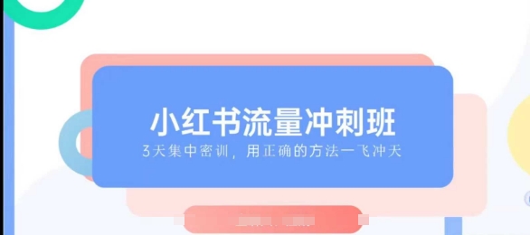 小红书流量冲刺班2025，最懂小红书的女人，快速教你2025年入局小红书-仙女副业网