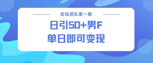 男粉引流新方法不违规，当日即可变现-仙女副业网
