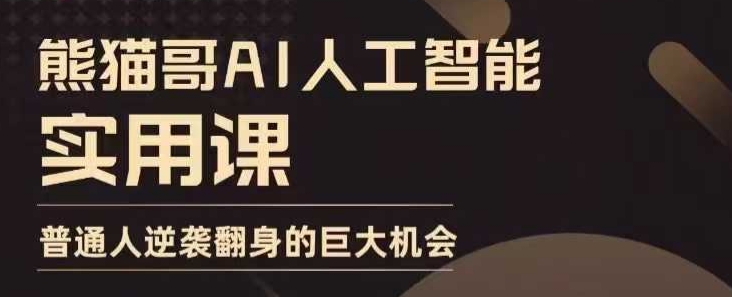 AI人工智能实用课，实在实用实战，普通人逆袭翻身的巨大机会-仙女副业网