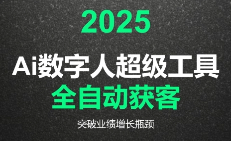 2025Ai数字人工具自动获客-仙女副业网