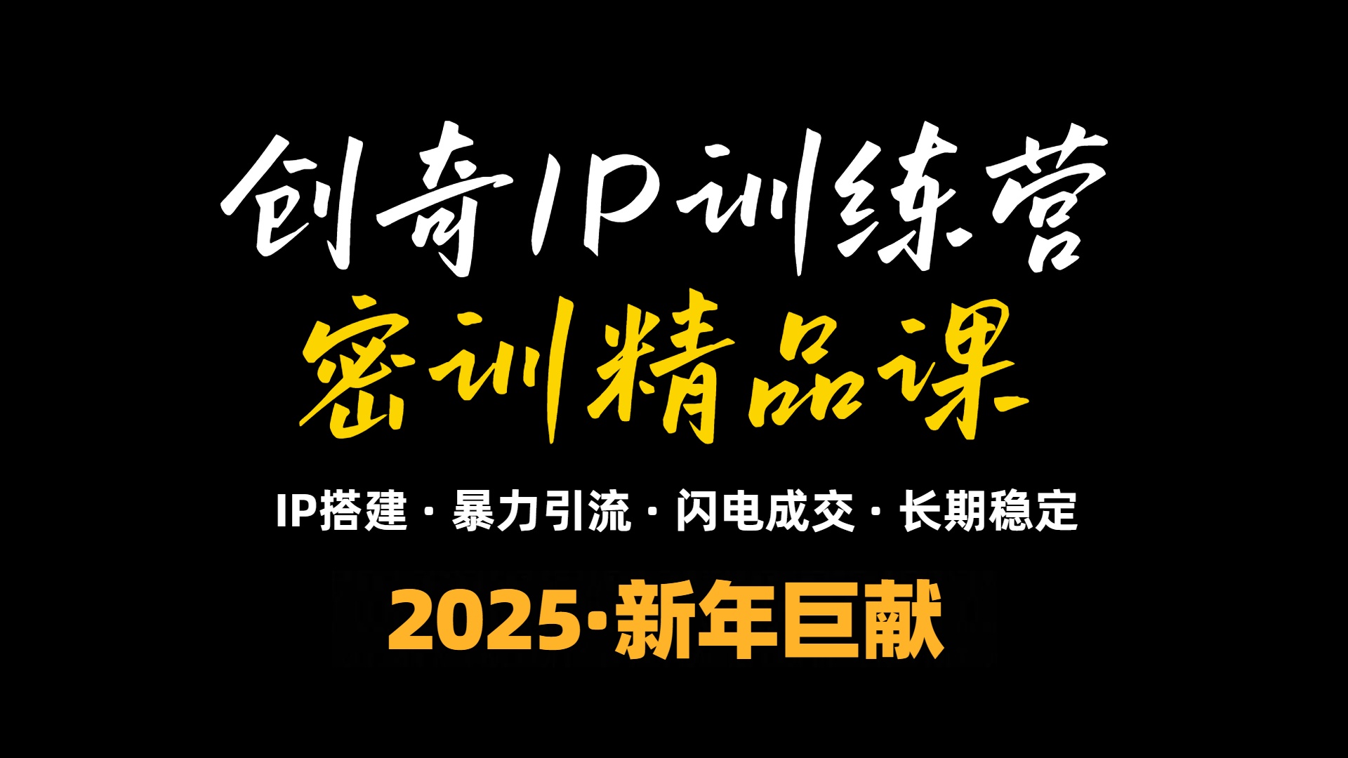 2025年“知识付费IP训练营”小白避坑年赚百万，暴力引流，闪电成交-仙女副业网