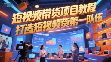 短视频带货项目教程，打造短视频带货第一队伍-仙女副业网