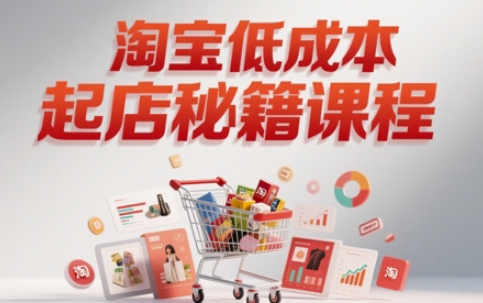 淘宝低成本起店系统课，助你快速起店，实现弯道超车-仙女副业网