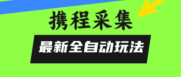 携程信息采集全自动玩法，0风控，无脑开干【揭秘】-仙女副业网