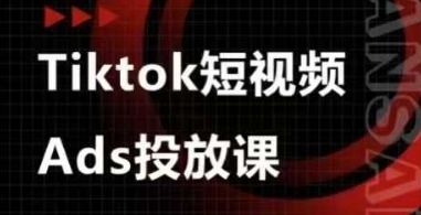 Ads视频投放课，tiktok短视频广告投放课-仙女副业网