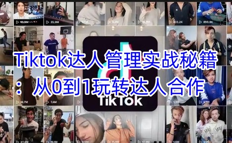 Tiktok达人管理实战秘籍：从0到1玩转达人合作-仙女副业网