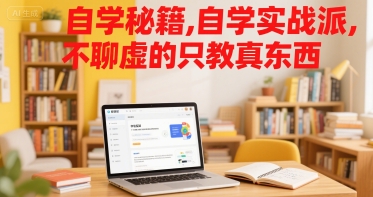 自学秘籍，自学实战派，不聊虚的只教真东西-仙女副业网