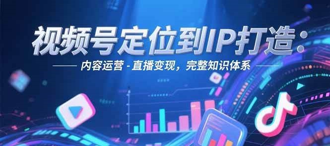 视频号定位到IP打造：账号搭建-内容运营-直播变现，完整知识体系-仙女副业网