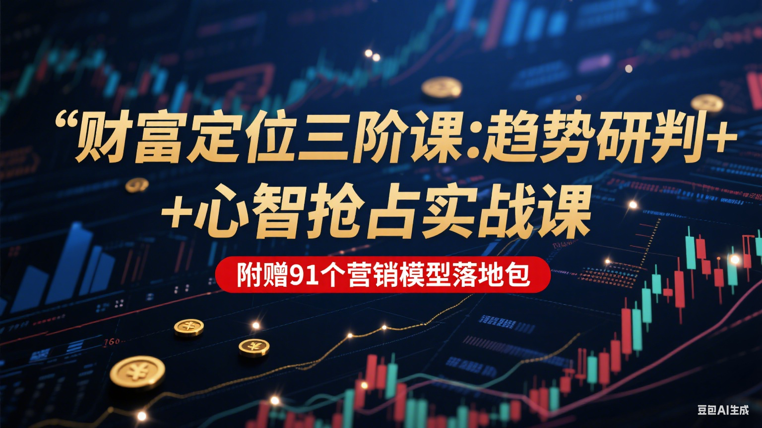 财富定位三阶：趋势研判 + 心智抢占实战课，附赠91个营销模型落地包-仙女副业网