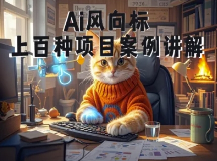 Ai风向标-附100种项目案例玩法-0基础小白到大神ai视频商业应用教学-仙女副业网