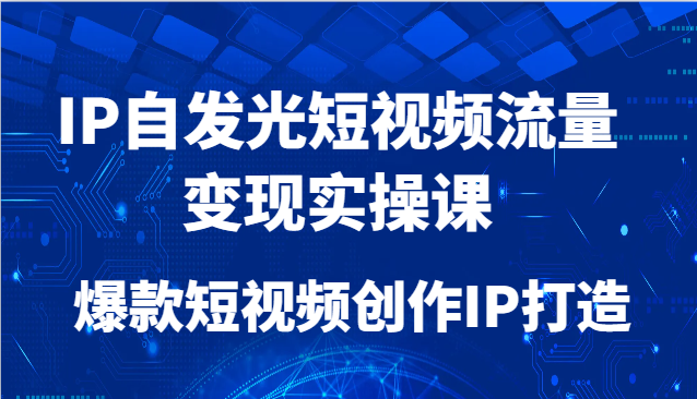 IP自发光短视频流量变现实操课，爆款短视频创作IP打造-仙女副业网