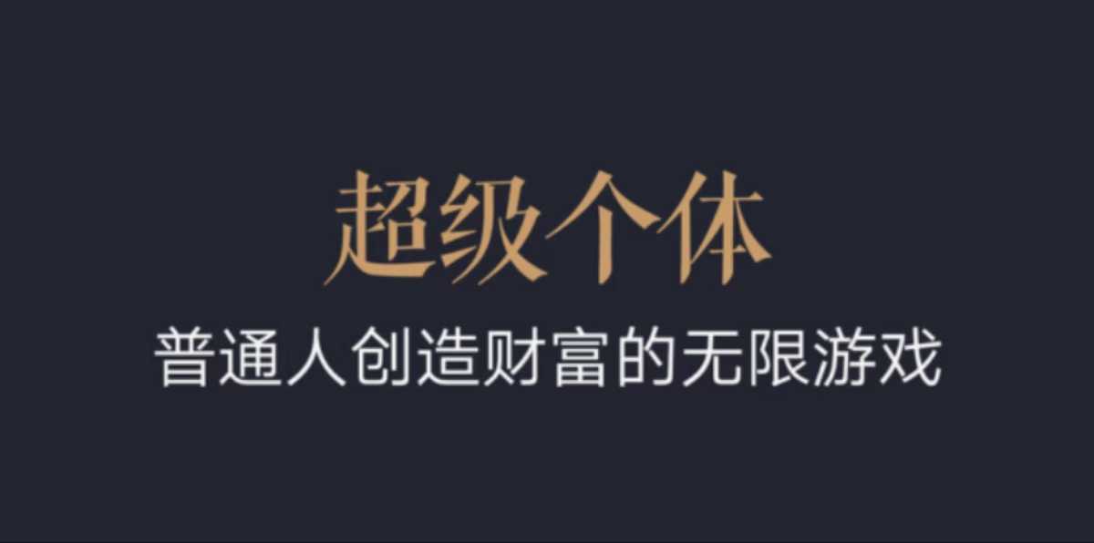 超级个体：2024-2025翻盘指南，普通人创造财富的无限游戏-仙女副业网